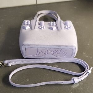 Christian Louboutin EUC Pale Purple Embellished Tote